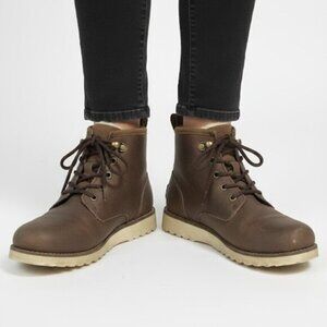UGG Kesey Waterproof Leather Lace-Up Boots Size 4